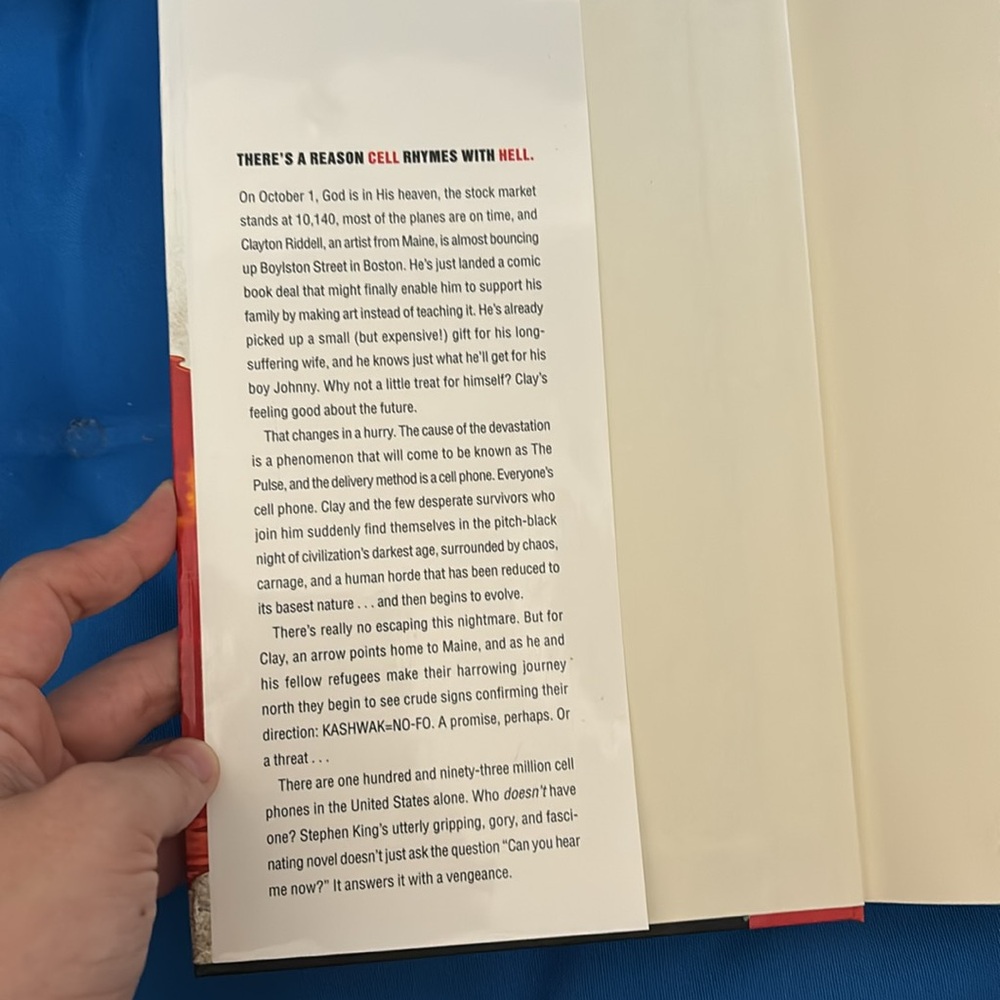 Stephen King Book Cell Hard Cover A Novel - Picture 4 of 15